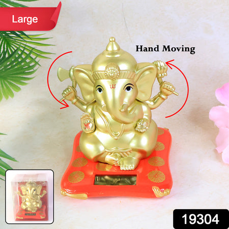 Large Lord Ganesha Idol – Decorative Solar-Powered Statue for Home, Office, Car, Temple & Gifting (1 Pc)
