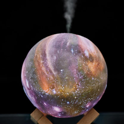 3D 2-in-1 LED Printed Moon Lamp & Aroma Diffuser – USB Humidifier Night Light for Home & Relaxation