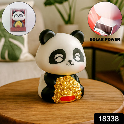 Solar Powered Dancing Panda Car Dashboard Toy – Cute Bobblehead Decoration for Car, Home & Office