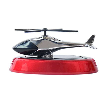 Solar Helicopter Car Air Freshener | Rotating Dashboard Perfume Diffuser with Essential Oils