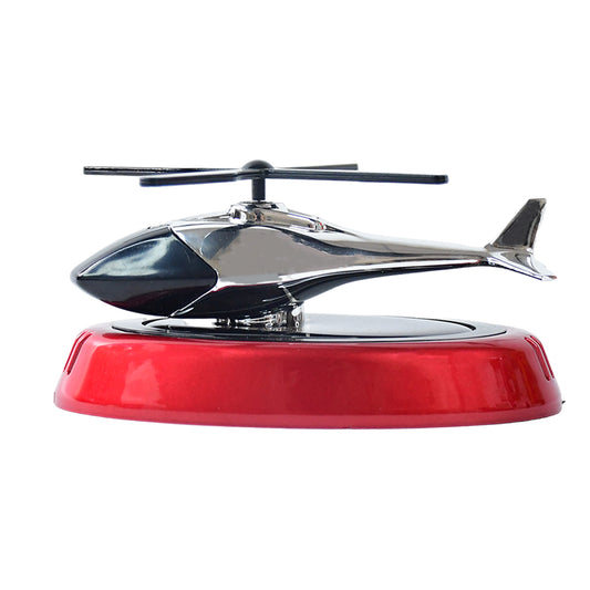 Solar Helicopter Car Air Freshener | Rotating Dashboard Perfume Diffuser with Essential Oils