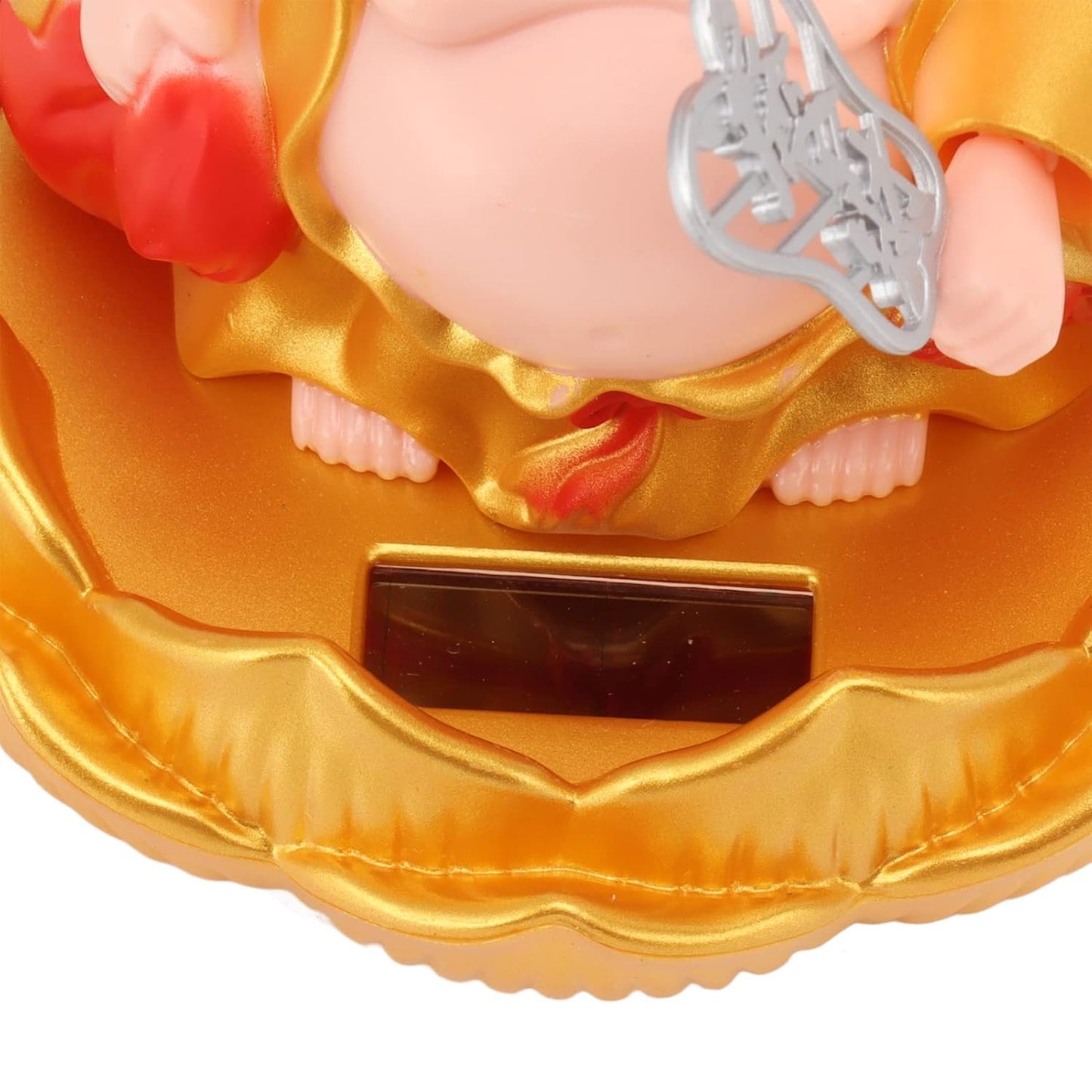 Solar Power Moving Buddha Car Ornament – Nodding & Wobbling Solar Buddha Statue for Dashboard, Desk, Home & Office (1 Pc)