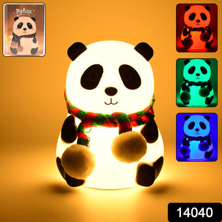 Panda 7-Color LED Silicone Touch Lamp – Rechargeable Night Light for Kids’ Room & Soft Glow Decor